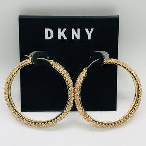 Brand New DKNY Gold Hoop Earrings